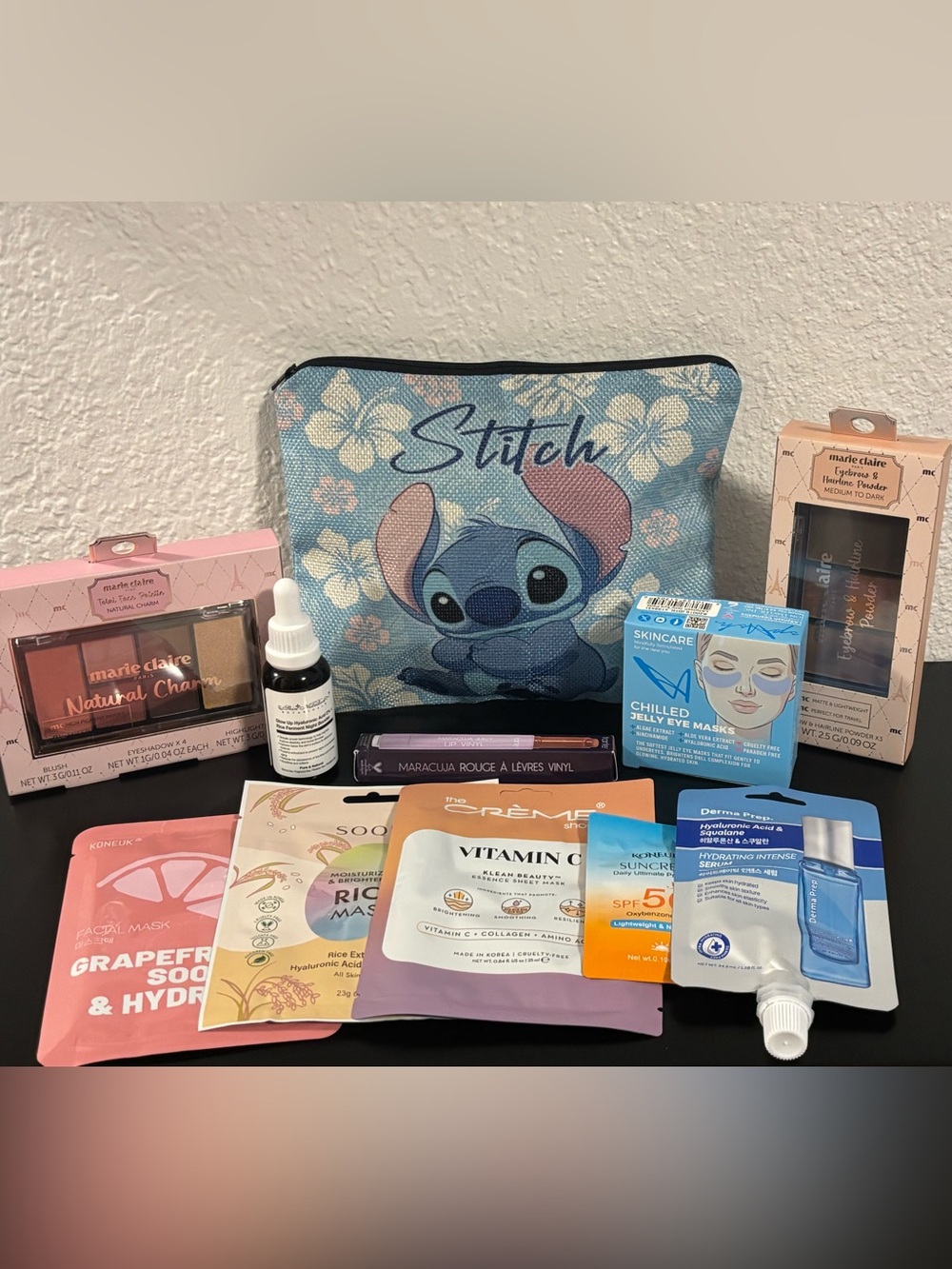 Stitch Cosmetic Pouch Beauty Bundle